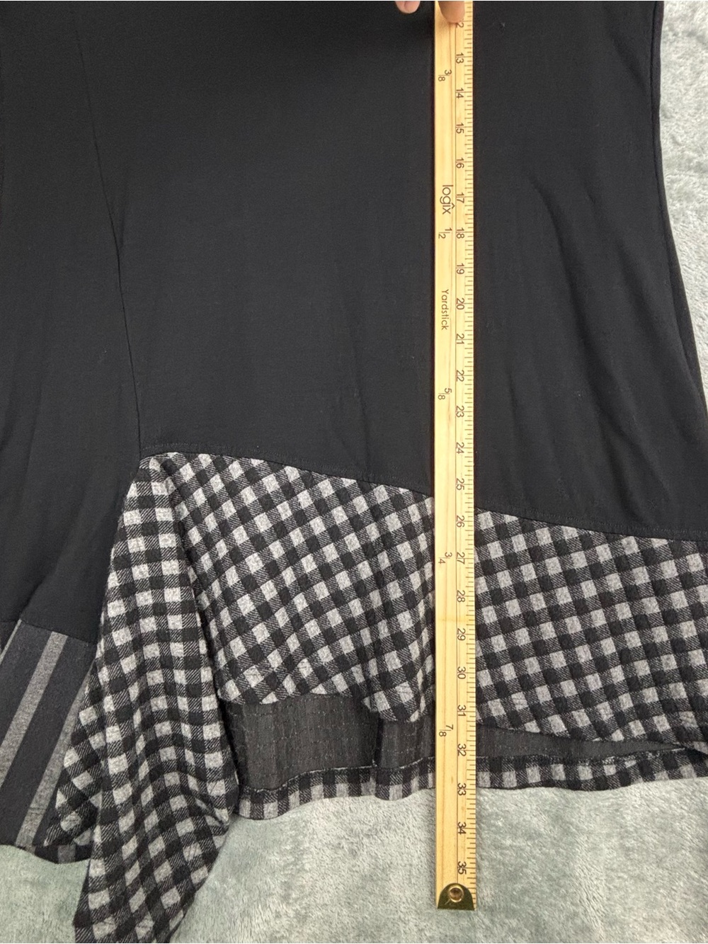 Alembika Tunic Top Women (3) Large Black Long Sleeve Asymmetrical Hem Relaxed - Picture 8 of 8